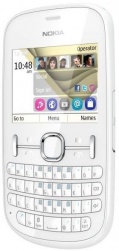 Мобильный телефон NOKIA Asha 200, белый, моноблок, 2 сим карты