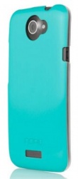 Чехол (клип-кейс) INCIPIO Feather Shine (HT-307), голубой/прозрачный, для HTC One X