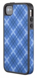 Чехол (клип-кейс) SPECK FabShell Tartan Plaid, синий, для Apple iPhone 4/4S