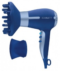 Фен SCARLETT SC-1073, 1600Вт, синий