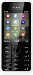 Мобильный телефон NOKIA 301 Dual Sim, белый, моноблок, 2 сим карты