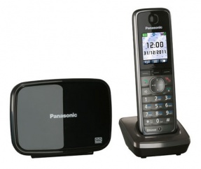 Телефон DECT PANASONIC KX-TG8621RUM, серый металлик