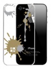Чехол (клип-кейс) G-CUBE GPPS-4G, прозрачный/золотистый, для Apple iPhone 4