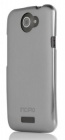 Чехол (клип-кейс) INCIPIO Feather Shine (HT-277), серебристый/прозрачный, для HTC One X