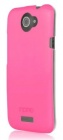 Чехол (клип-кейс) INCIPIO Feather Shine (HT-306), розовый/прозрачный, для HTC One X