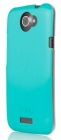 Чехол (клип-кейс) INCIPIO Feather Shine (HT-307), голубой/прозрачный, для HTC One X