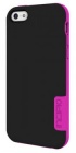 Чехол (клип-кейс) INCIPIO OVRMLD (IPH-1147-BLK), черный/розовый, для Apple iPhone 5c