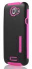 Чехол (клип-кейс) INCIPIO Silicrylic (HT-284), черный/розовый, для HTC One X
