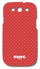 Чехол (клип-кейс) MERC Printed (S-G30HP-H19027), красный, для Samsung Galaxy S III