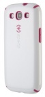 Чехол (клип-кейс) SPECK CandyShell, белый/розовый, для Samsung Galaxy S III