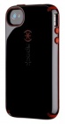 Чехол (клип-кейс) SPECK CandyShell, черный/красный, для Apple iPhone 4/4S