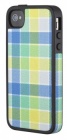 Чехол (клип-кейс) SPECK FabShell HalfTone Plaid, синий/желтый, для Apple iPhone 4/4S