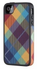 Чехол (клип-кейс) SPECK FabShell MegaPlaid, синий/оранжевый, для Apple iPhone 4/4S