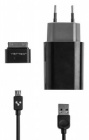 Комплект з/у VERTEX TabLife P051S0EUBK-GR/IPD10BK/CAE, USB, 30-pin (Apple)/microUSB/miniUSB, 2100мА, черный