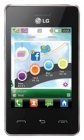 Мобильный телефон LG T375, черный, моноблок, 2 сим карты
