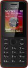 Мобильный телефон NOKIA 107, красный, моноблок, 2 сим карты