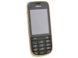 Мобильный телефон NOKIA Asha 202, бело-золотистый, моноблок, 2 сим карты