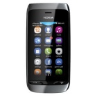 Мобильный телефон NOKIA Asha 308 Charme, черный, моноблок, 2 сим карты