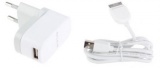 Сетевое з/у BELKIN F8Z884CW04, USB, 30-pin (Apple), 1000мА, белый