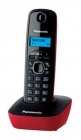 Телефон DECT PANASONIC KX-TG1611RUR, красный и черный